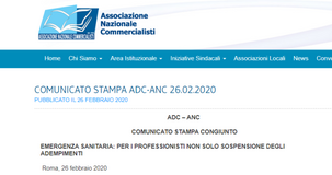 Coronavirus, ADC e ANC: estensione proroga scadenze e aiuti ai professionisti