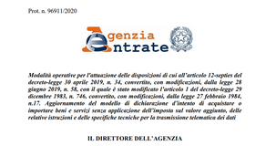 Dichiarazione di intento 2020 per acquisti senza IVA nel cassetto fiscale dal 2 marzo