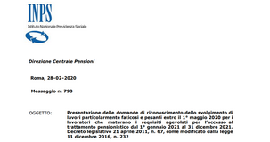 Pensione anticipata lavori usuranti 2020, domanda di accesso entro il 1° maggio