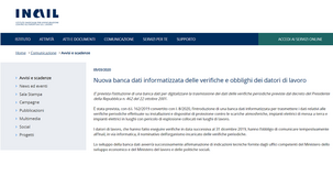 Obblighi di sicurezza sul lavoro e verifiche impianti: comunicazioni INAIL solo onilne 