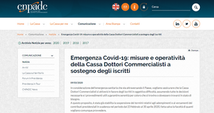 Coronavirus, dalla CNPADC sospensione dei contributi commercialisti fino al 30 aprile