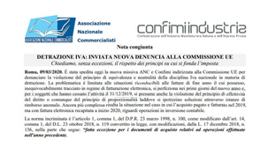 Detrazione IVA, nota ANC e Confimi: nuova denuncia alla commissione UE