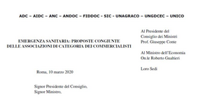 Coronavirus: le proposte al Governo delle associazioni dei Commercialisti