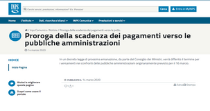 Coronavirus, sospensione degli adempimenti e dei contributi INPS