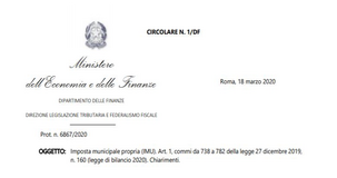 Nuova IMU 2020: i chiarimenti del MEF sulla legge di bilancio