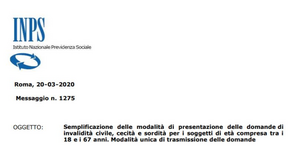 Domanda semplificata di invalidità civile, cecità e sordità dal 1° giugno