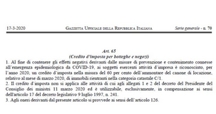 Agevolazione affitti decreto Cura Italia: i professionisti sono esclusi dal credito