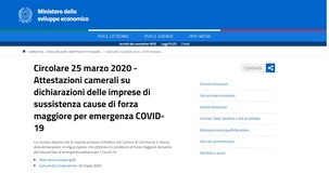 Causa di forza maggiore, la Camera di Commercio rilascia il certificato