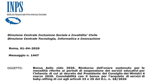 Bonus 600 euro per baby sitter cumulabile con il bonus nido: i chiarimenti INPS