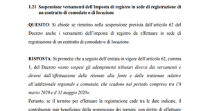 Contratto d'affitto, proroga a metà per l'imposta di registro 