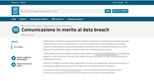 Sito INPS e violazione della privacy: un indirizzo mail per le segnalazioni 