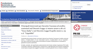 Decreto Cura Italia e DL Liquidità: il punto della FNC e del CNDCEC