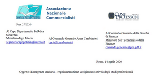 Spostamenti coronavirus: la lettera dell'ANC sulle norme restrittive