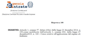 Regime forfettario, cambio società datore di lavoro: opera la causa ostativa?