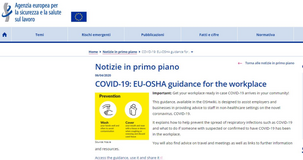 Coronavirus, verso la fase 2: focus sulla sicurezza sul lavoro dall'Agenzia Europea all'INAIL