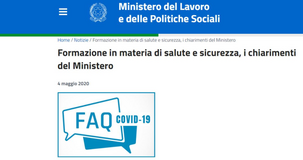 Formazione sicurezza sul lavoro: le FAQ sull'aggiornamento durante il coronavirus