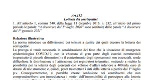 Proroga lotteria degli scontrini, rinvio al 2021 nel decreto Rilancio