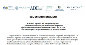 Liquidità imprese, dati MEF: oltre 150.000 domande per il Fondo di Garanzia PMI