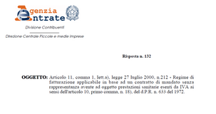 Fattura e mandato senza rappresentanza: chi la emette per prestazioni esenti IVA?