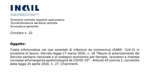 Responsabilità penale datore di lavoro per Covid 19: i chiarimenti dell'INAIL