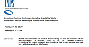 Bonus baby sitter 1.200 euro, ancora non si può fare domanda INPS