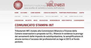 Decreto Rilancio, bonus professionisti: le modifiche proposte dall'INT