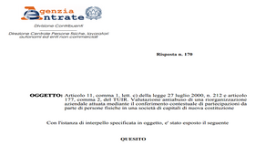 Valutazione antiabuso di una riorganizzazione aziendale: il parere dell'Agenzia delle Entrate