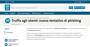 Pagamento bonus 600 euro INPS: attenzione alla truffa via mail