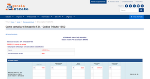 Codice tributo 1550 nel modello F24: istruzioni e modalità di utilizzo