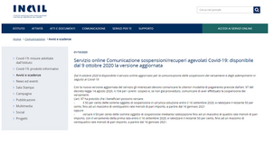 Versamenti INAIL: in aggiornamento il servizio per la comunicazione di sospensione