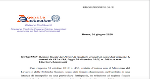 Premi di risultato: nuovi chiarimenti dall'Agenzia delle Entrate