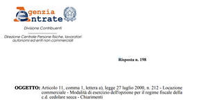 Contratto locali commerciali, da regime ordinario a cedolare secca: il passaggio