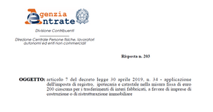 Imposta di registro, trasferimento interi fabbricati: quando è fissa?