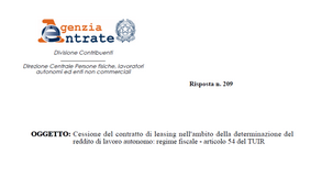 Cessione di leasing, è un elemento immateriale soggetto a tassazione