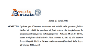 Pensioni, dall'Agenzia delle Entrate la guida alla flat tax del 7% per 10 anni