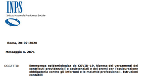 Contributi INPS sospesi, le istruzioni per i versamenti dal 16 settembre 2020 