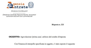 Bonus prima casa e credito di imposta: un'ampia scelta per l'utilizzo