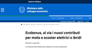 Incentivi moto e scooter elettrici o ibridi: al via la prenotazione