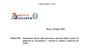 Cessioni fabbricati da demolire, plusvalenza esclusa dai redditi diversi
