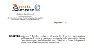 Imposte ipotecaria e catastale fisse, quando si ha diritto all'agevolazione?