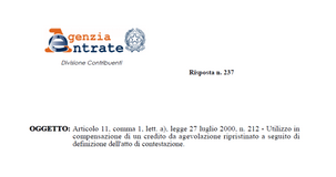 Compensazione credito di imposta ripristinato: le istruzioni delle Entrate