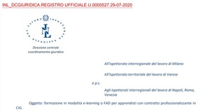 Contratto di apprendistato, formazione obbligatoria sospesa durante la cig