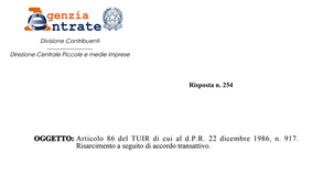 Accordo transattivo, il risarcimento non può essere trattato come plusvalenza 