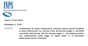 Cassa integrazione operai agricoli: le istruzioni INPS per il flusso Uniemens