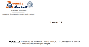 Bonus affitto botteghe e negozi anche per i canoni di concessione di beni pubblici
