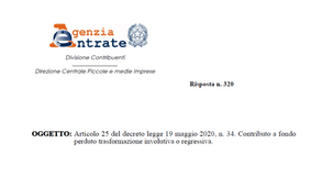 Fondo perduto, trasformazione in ditta individuale: non è un'attività neocostituita