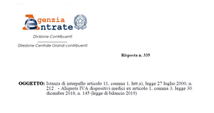 Dispositivi medici: IVA al 10% per medicamenti con prodotti anche miscelati