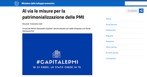 Patrimonializzazione imprese: Fondo Patrimonio PMI al via, domanda a Invitalia 