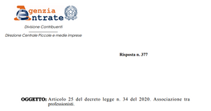 Contributi a fondo perduto, restituzione senza sanzioni per gli studi associati di professionisti