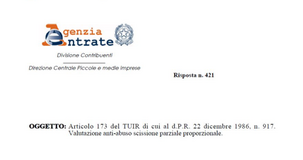 Imposta di registro: è fissa per le scissioni societarie parziali